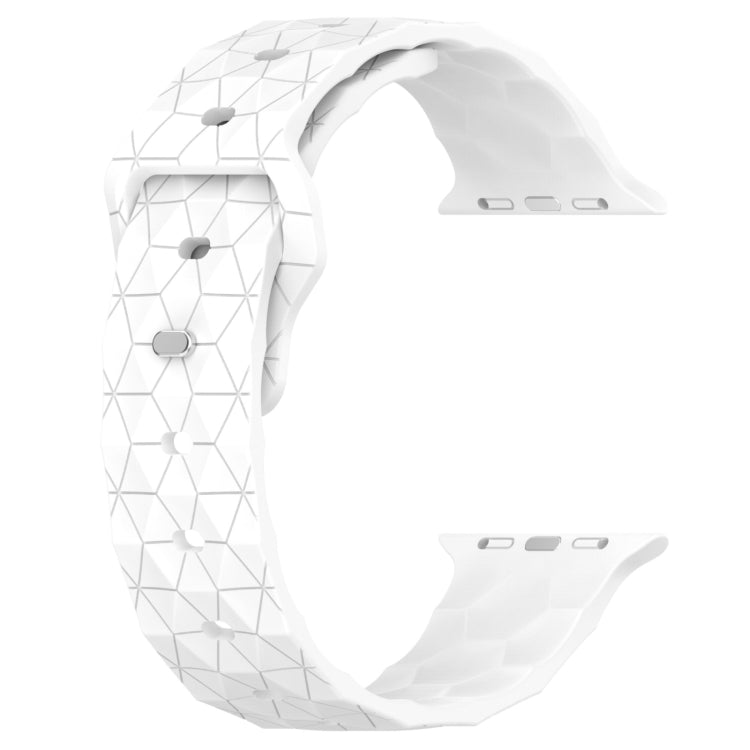 Football Texture Silicone Watch Band For Apple Watch 9 41mm(White) - free shipping - PMC TechLife - Order now!