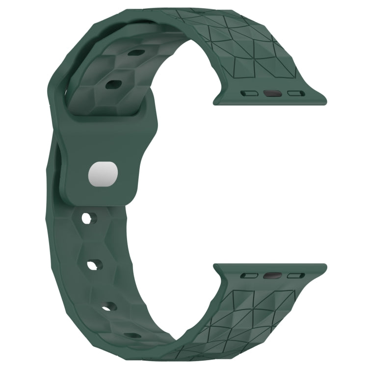 Football Texture Silicone Watch Band For Apple Watch 9 41mm(Pine Green) - Watch Bands by PMC TechLife | Online Shopping South Africa | PMC TechLife