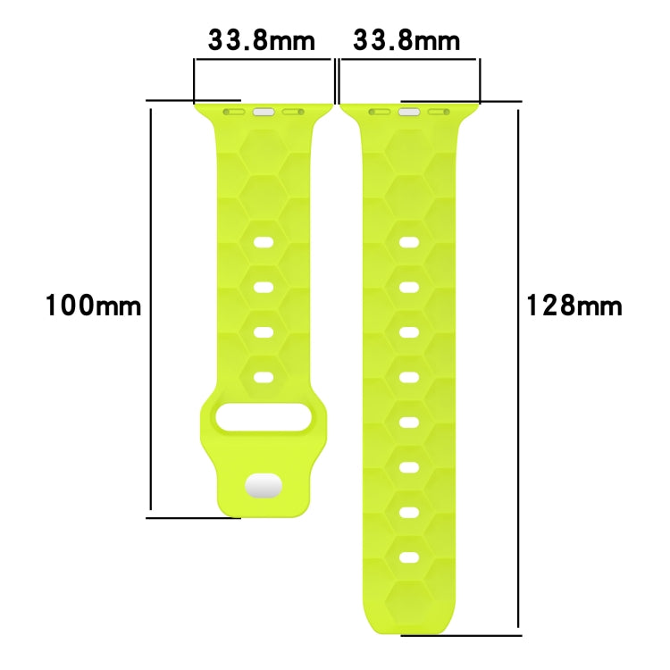 Football Texture Silicone Watch Band For Apple Watch SE 40mm(Pine Green) - Watch Bands by PMC TechLife | Online Shopping South Africa | PMC TechLife