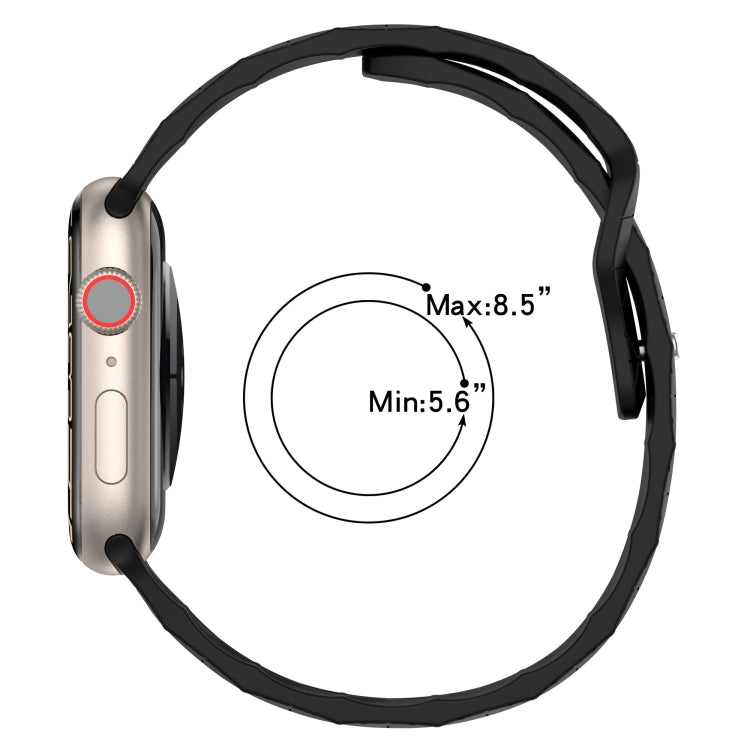 Football Texture Silicone Watch Band For Apple Watch 5 44mm(Dark Grey) - Watch Bands by PMC TechLife | Online Shopping South Africa | PMC TechLife