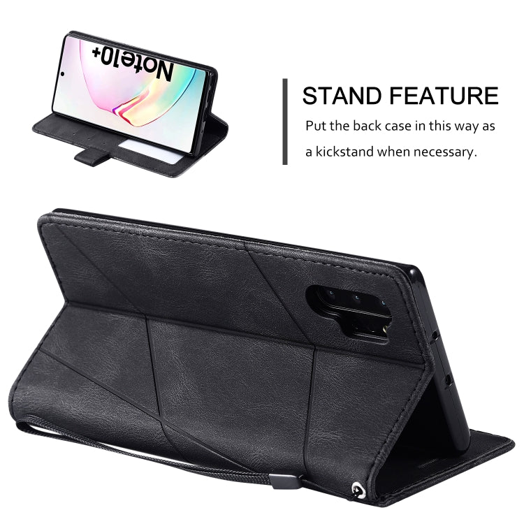 For Samsung Galaxy Note 10 Pro Skin Feel Splicing Horizontal Flip Leather Case with Holder & Card Slots & Wallet & Photo Frame(Black) - free shipping - PMC TechLife - Order now!