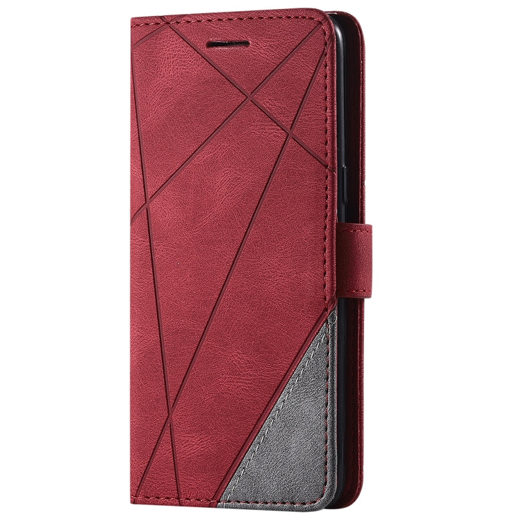 For Samsung Galaxy S8 Skin Feel Splicing Horizontal Flip Leather Case with Holder & Card Slots & Wallet & Photo Frame(Red) - Galaxy Phone Cases by PMC TechLife | Online Shopping South Africa | PMC TechLife | Buy Now Pay Later Mobicred
