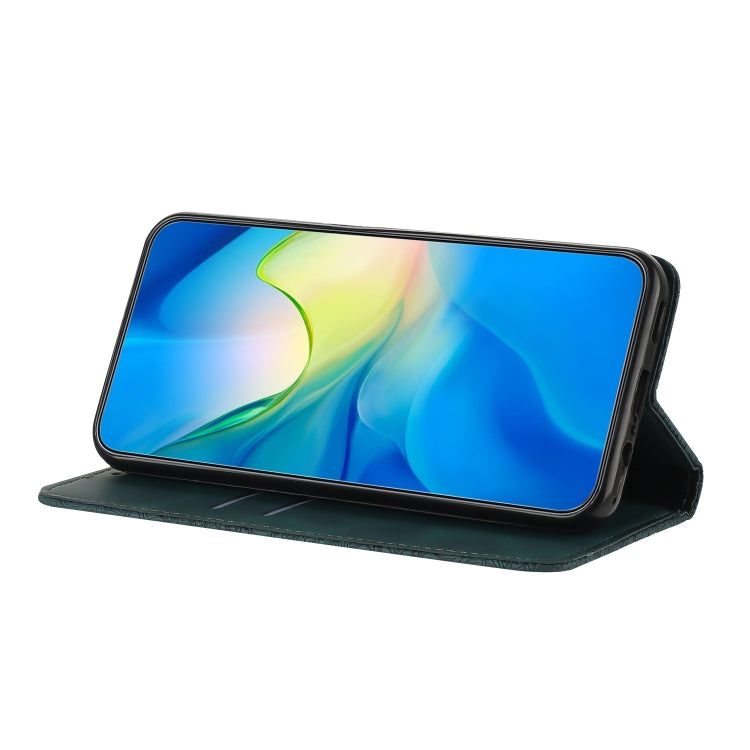 For Samsung Galaxy S23+ 5G Ethnic Embossed Adsorption Leather Phone Case(Blue) - free shipping - PMC TechLife - Order now!