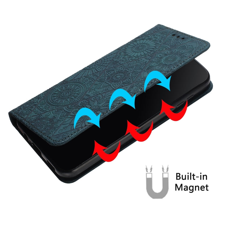 For Samsung Galaxy S23+ 5G Ethnic Embossed Adsorption Leather Phone Case(Blue) - free shipping - PMC TechLife - Order now!