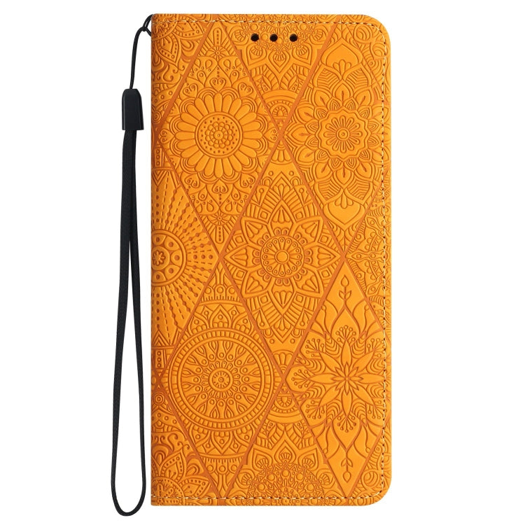 For Samsung Galaxy S20 FE Ethnic Embossed Adsorption Leather Phone Case(Yellow) - free shipping - PMC TechLife - Order now!