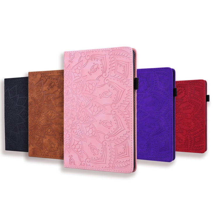 For Lenovo Tab M8 TB-8505F 8505X 8.0  Calf Pattern Double Folding Design Embossed Leather Case with Holder & Card Slots & Pen Slot & Elastic Band(Pink) - free shipping - PMC TechLife - Order now!