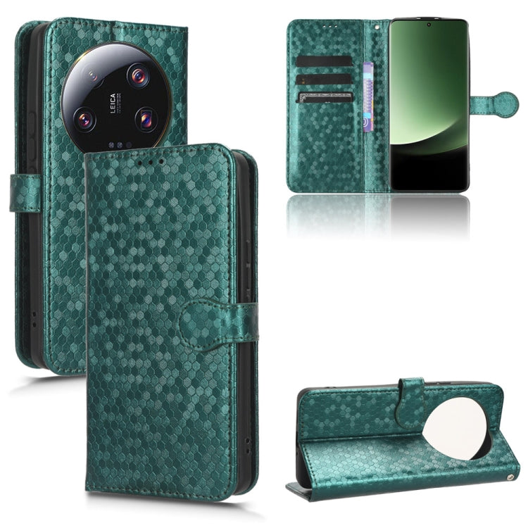 For Xiaomi 13 Ultra Honeycomb Dot Texture Leather Phone Case(Green) - free shipping - PMC TechLife - Order now!