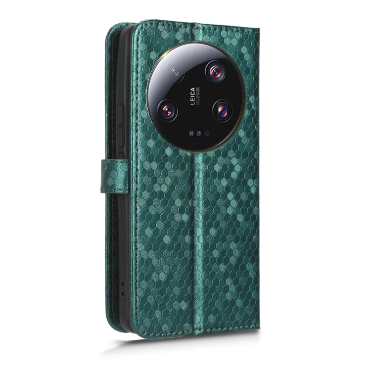 For Xiaomi 13 Ultra Honeycomb Dot Texture Leather Phone Case(Green) - free shipping - PMC TechLife - Order now!