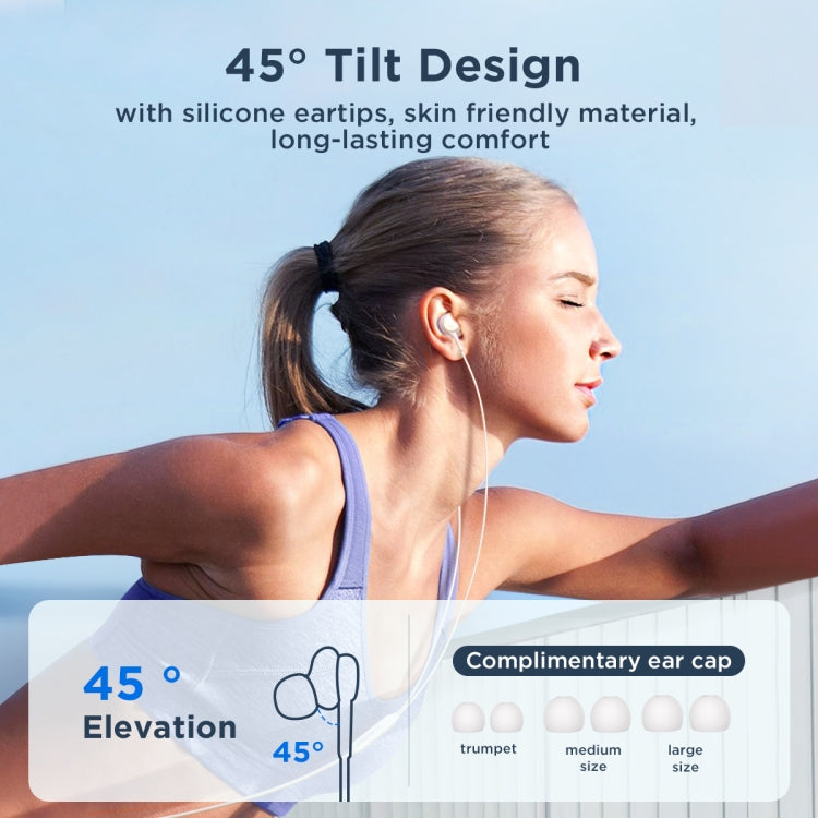 JOYRO0M JR-EW02 3.5mm In-Ear Wired Earphone, Length: 1.2m(White) - free shipping - PMC TechLife - Order now!