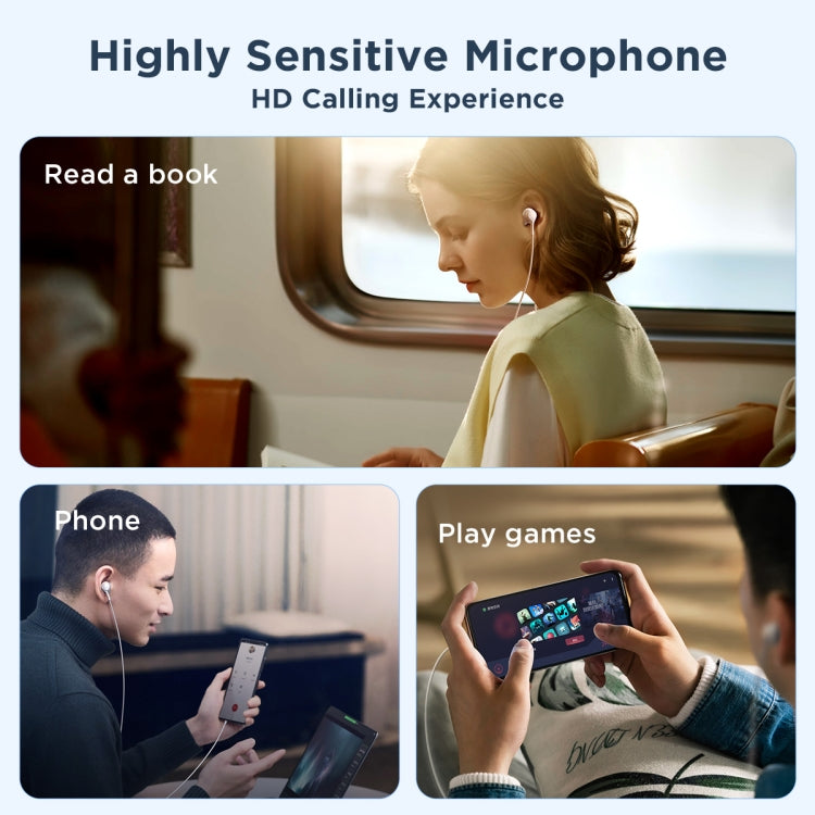 JOYRO0M JR-EW02 3.5mm In-Ear Wired Earphone, Length: 1.2m(White) - free shipping - PMC TechLife - Order now!