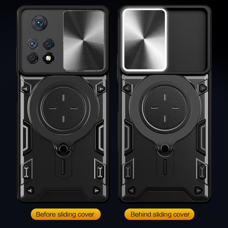 For Xiaomi Redmi Note 11 Pro CD Texture Sliding Camshield Magnetic Holder Phone Case(Red) - free shipping - PMC TechLife - Order now!