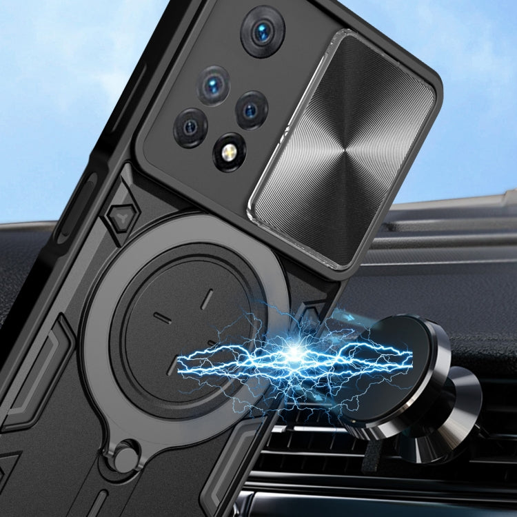 For Xiaomi Redmi Note 11 Pro CD Texture Sliding Camshield Magnetic Holder Phone Case(Blue) - free shipping - PMC TechLife - Order now!