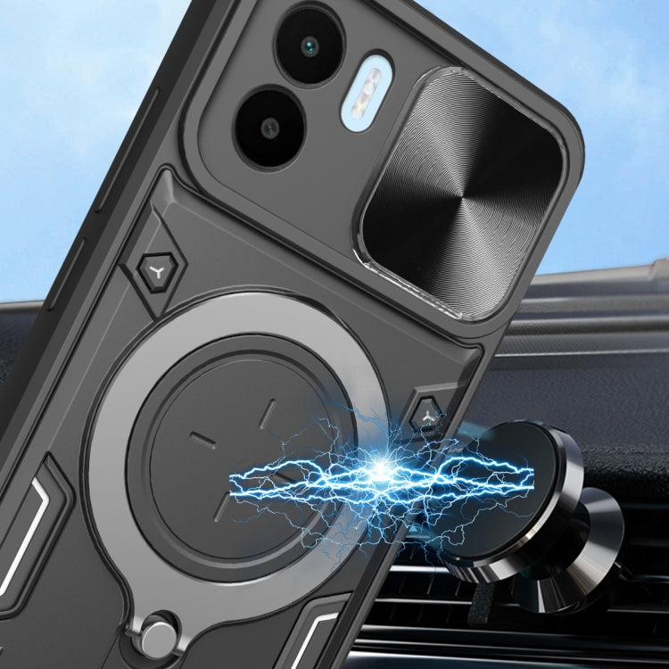 For Xiaomi Redmi A1 4G CD Texture Sliding Camshield Magnetic Holder Phone Case(Pink) - free shipping - PMC TechLife - Order now!