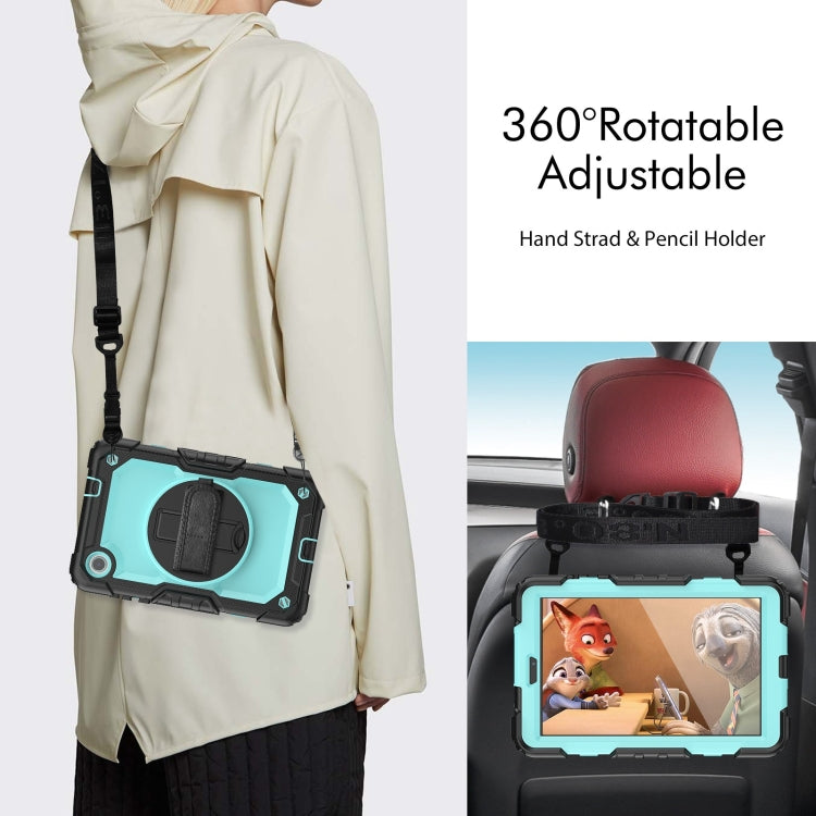 For Lenovo Tab M8 4th Gen Silicone Hybrid PC Tablet Case with Shoulder Strap(Light Blue PC) - Lenovo by PMC TechLife | Online Shopping South Africa | PMC TechLife | Buy Now Pay Later Mobicred