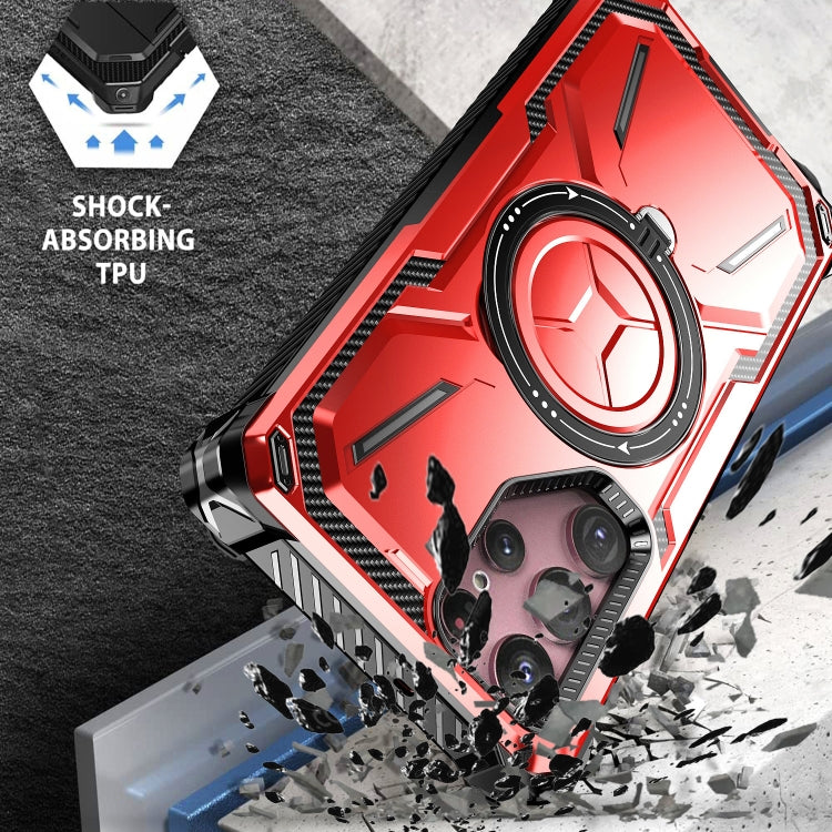 For Samsung Galaxy S23 5G Armor Series Holder Phone Case with Back Clip(Red) - free shipping - PMC TechLife - Order now!