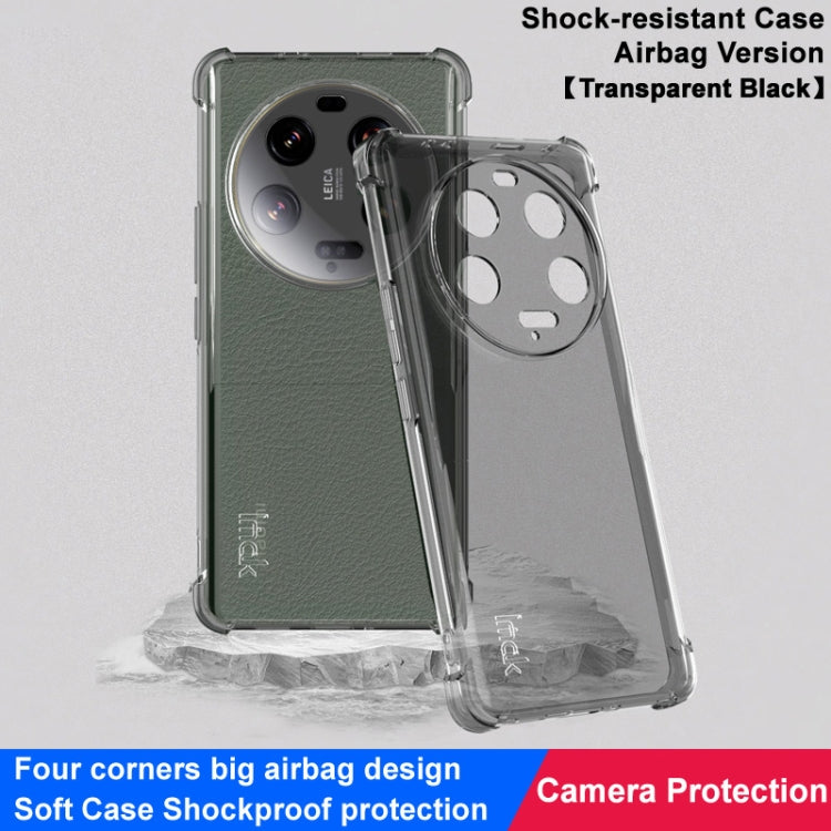 For Xiaomi 13 Ultra 5G imak Shockproof Airbag TPU Phone Case(Transparent Black) - free shipping - PMC TechLife - Order now!