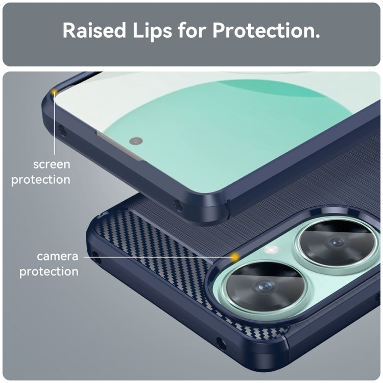For Huawei Enjoy 60 Pro Brushed Texture Carbon Fiber TPU Phone Case(Blue) - free shipping - PMC TechLife - Order now!