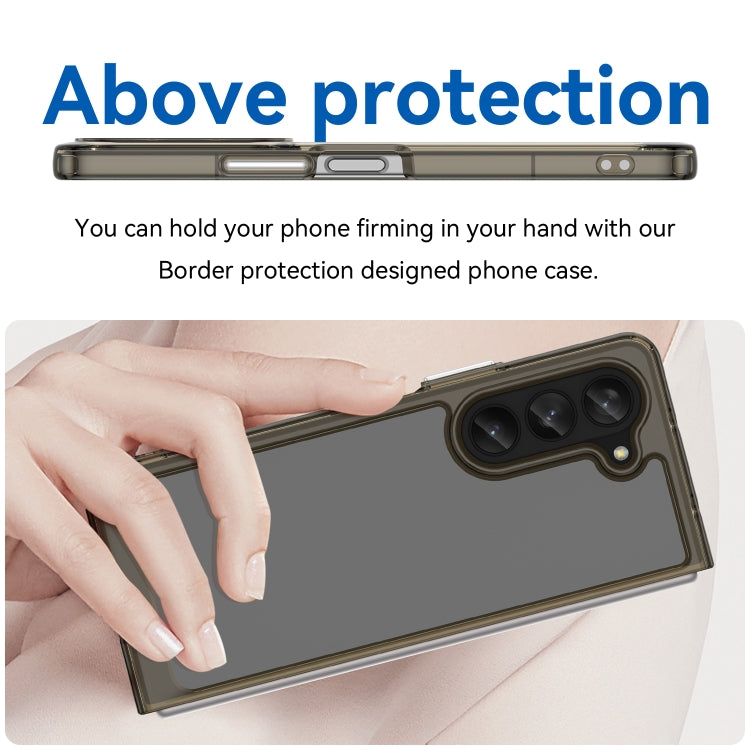For Samsung Galaxy Z Fold5 Colorful Series Acrylic + TPU Phone Case(Transparent Grey) - free shipping - PMC TechLife - Order now!