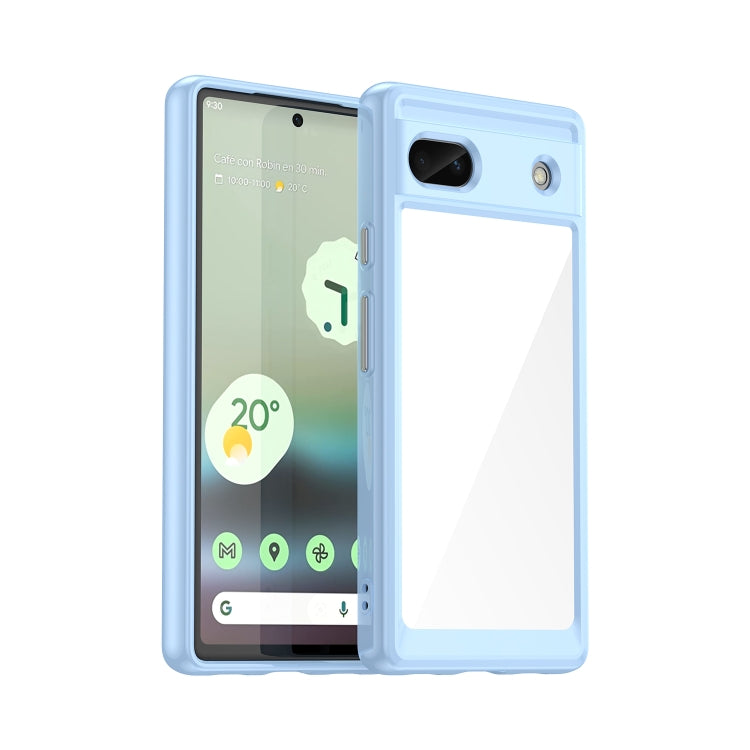 For Google Pixel 6A Colorful Series Acrylic + TPU Phone Case(Blue) - free shipping - PMC TechLife - Order now!