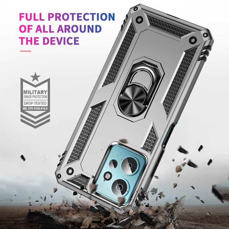For Xiaomi Redmi Note 12 4G Global Shockproof TPU + PC Phone Case with Holder(Silver) - free shipping - PMC TechLife - Order now!