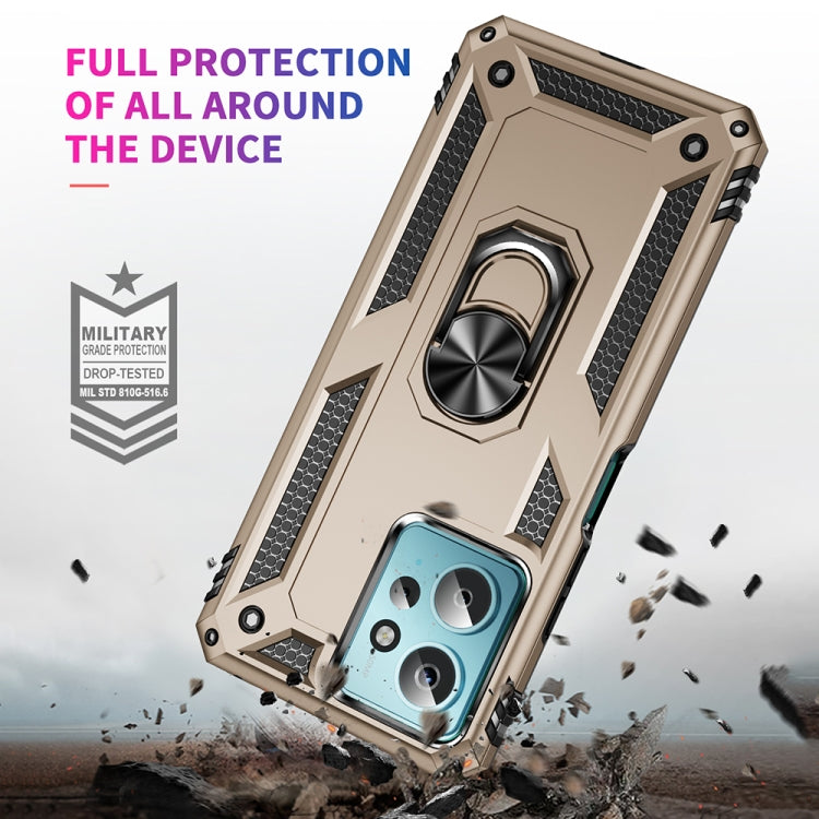 For Xiaomi Redmi Note 12 4G Global Shockproof TPU + PC Phone Case with Holder(Gold) - free shipping - PMC TechLife - Order now!