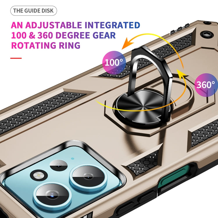 For Xiaomi Redmi Note 12 4G Global Shockproof TPU + PC Phone Case with Holder(Gold) - free shipping - PMC TechLife - Order now!