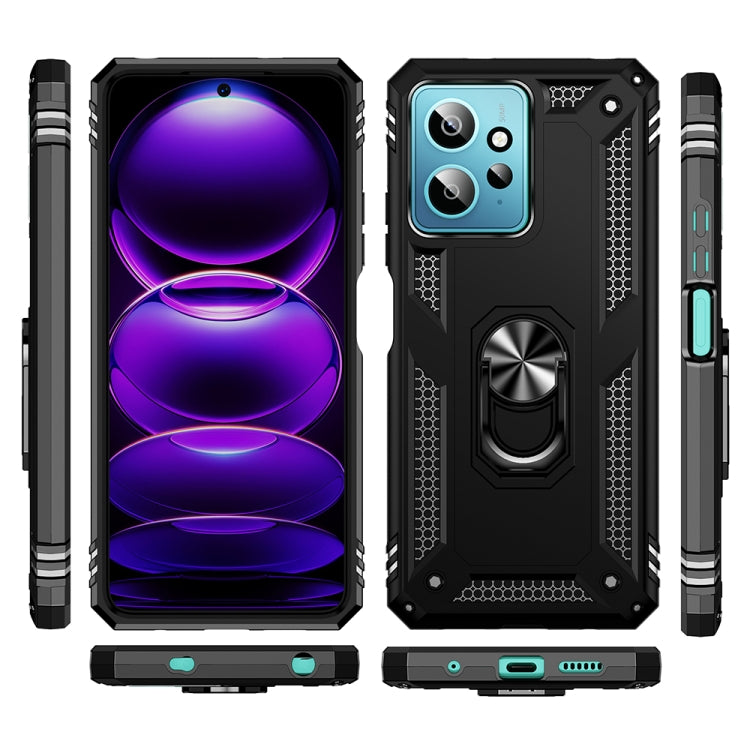 For Xiaomi Redmi Note 12 4G Global Shockproof TPU + PC Phone Case with Holder(Black) - free shipping - PMC TechLife - Order now!