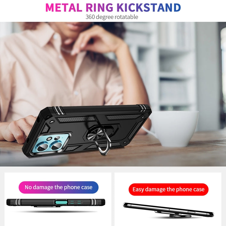 For Xiaomi Redmi Note 12 4G Global Shockproof TPU + PC Phone Case with Holder(Black) - free shipping - PMC TechLife - Order now!