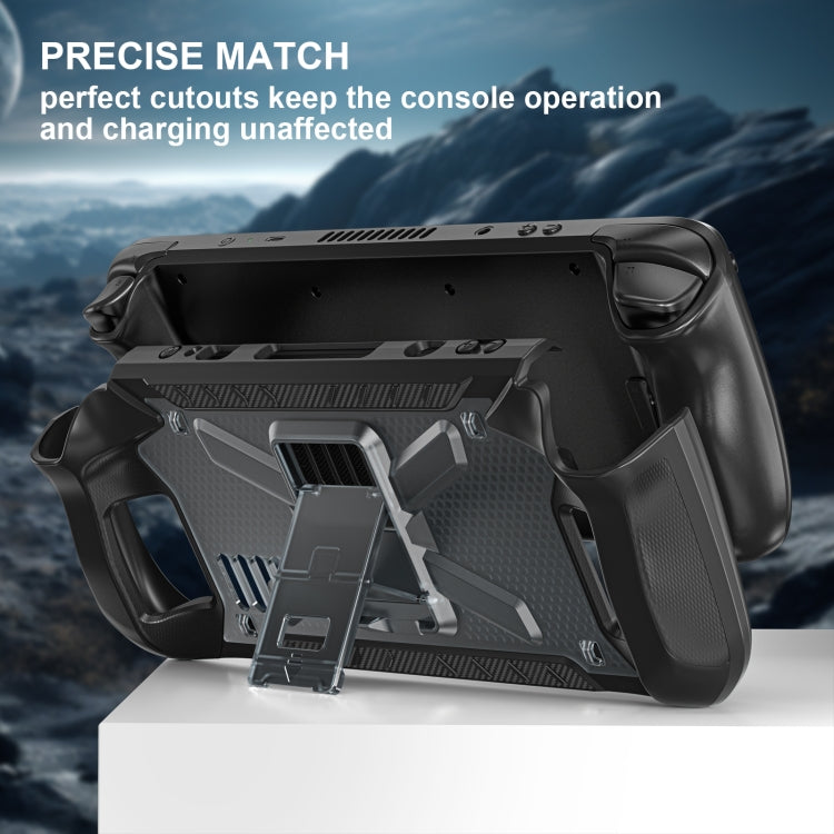 For Steam Deck Shockproof Game Console Case with Holder & Shoulder Strap(Black) - Accessories by PMC TechLife | Online Shopping South Africa | PMC TechLife