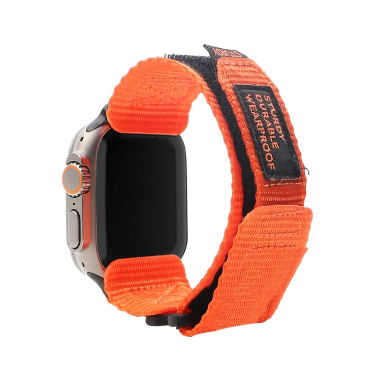 Nylon Two Section Watch Band For Apple Watch 8 41mm(Orange) - Watch Bands by PMC TechLife | Online Shopping South Africa | PMC TechLife