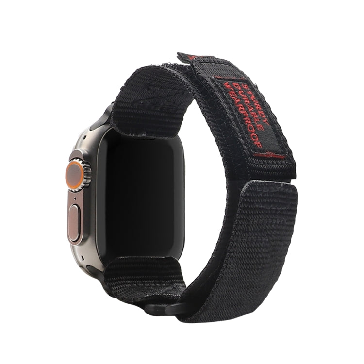 Nylon Two Section Watch Band For Apple Watch SE 2022 40mm(Black) - Watch Bands by PMC TechLife | Online Shopping South Africa | PMC TechLife
