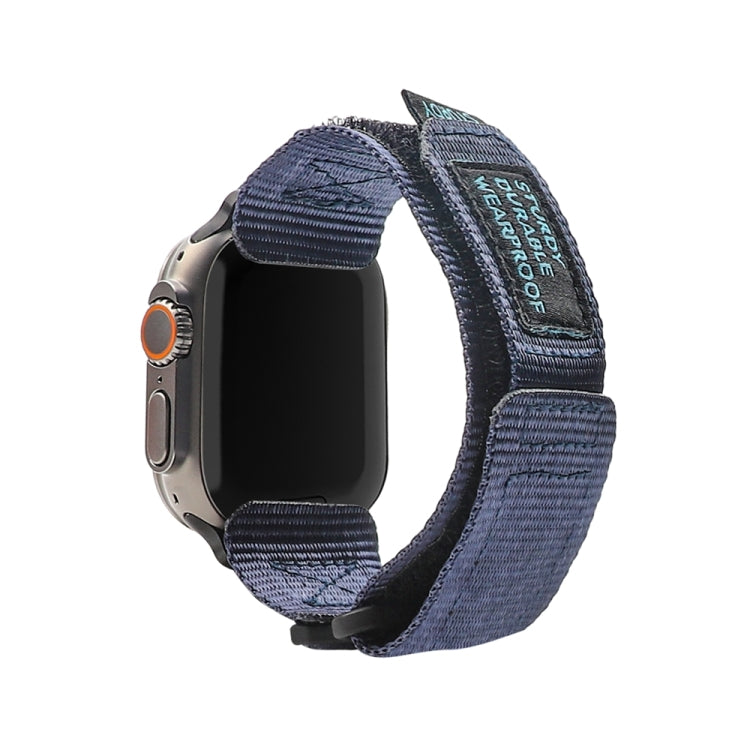 Nylon Two Section Watch Band For Apple Watch SE 2022 44mm(Blue) - Watch Bands by PMC TechLife | Online Shopping South Africa | PMC TechLife