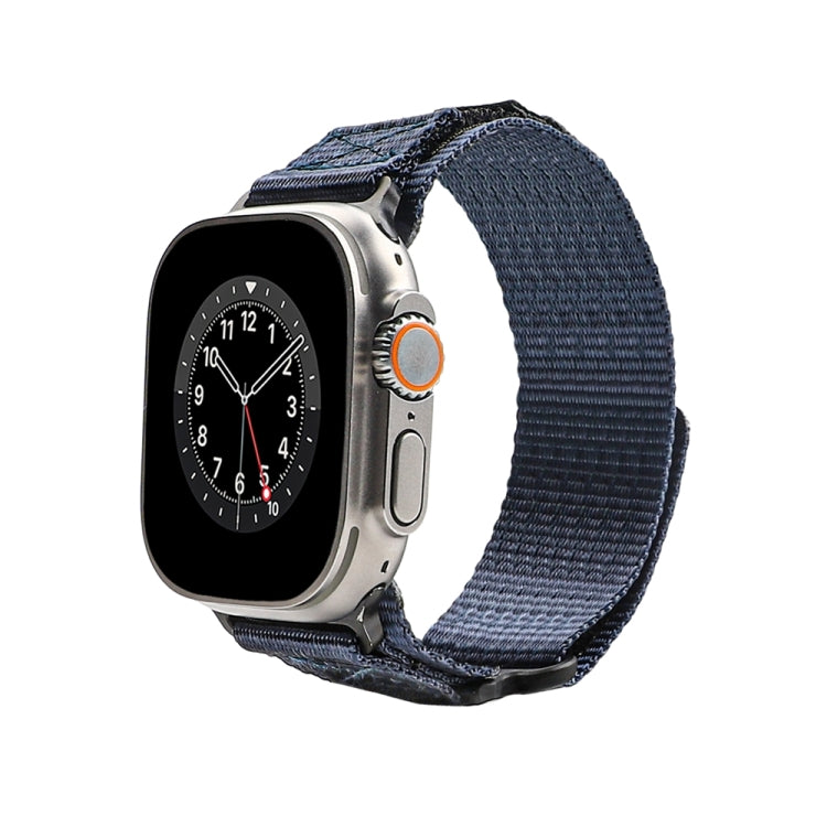 Nylon Two Section Watch Band For Apple Watch 7 41mm(Blue) - Watch Bands by PMC TechLife | Online Shopping South Africa | PMC TechLife
