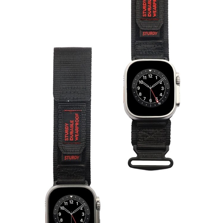Nylon Two Section Watch Band For Apple Watch SE 40mm(Black) - Watch Bands by PMC TechLife | Online Shopping South Africa | PMC TechLife