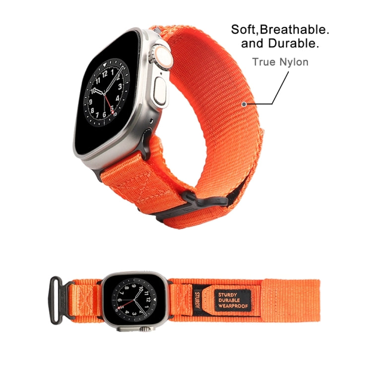 Nylon Two Section Watch Band For Apple Watch 6 40mm(Orange) - Watch Bands by PMC TechLife | Online Shopping South Africa | PMC TechLife
