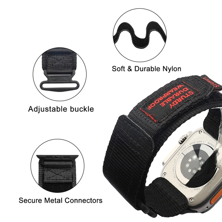Nylon Two Section Watch Band For Apple Watch 2 42mm(Black) - Watch Bands by PMC TechLife | Online Shopping South Africa | PMC TechLife