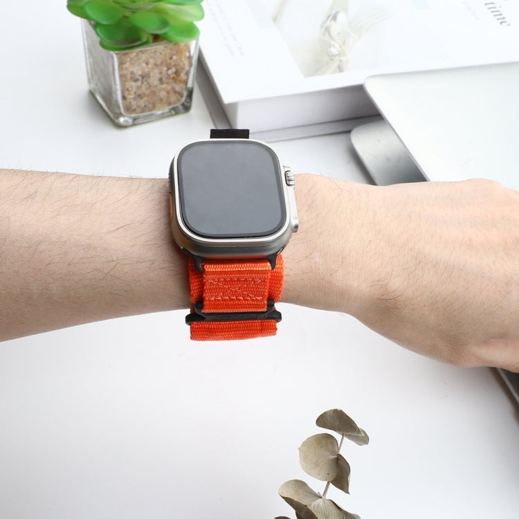 Nylon Two Section Watch Band For Apple Watch 42mm(Orange) - Watch Bands by PMC TechLife | Online Shopping South Africa | PMC TechLife