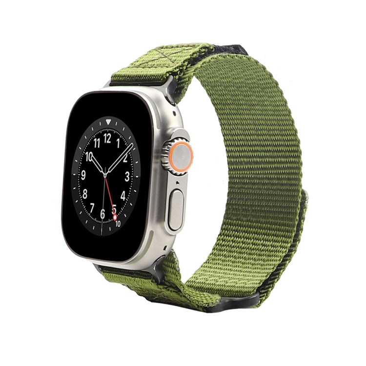 Nylon Two Section Watch Band For Apple Watch 38mm(Dark Green) - Watch Bands by PMC TechLife | Online Shopping South Africa | PMC TechLife