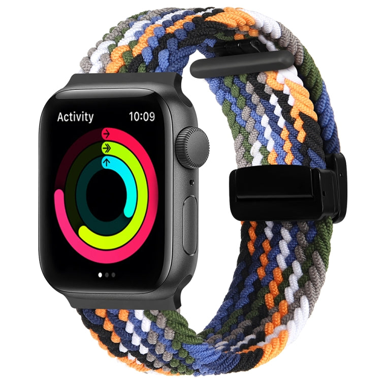 Magnetic Fold Clasp Woven Watch Band For Apple Watch 6 40mm(Denim Color) - Watch Bands by PMC TechLife | Online Shopping South Africa | PMC TechLife