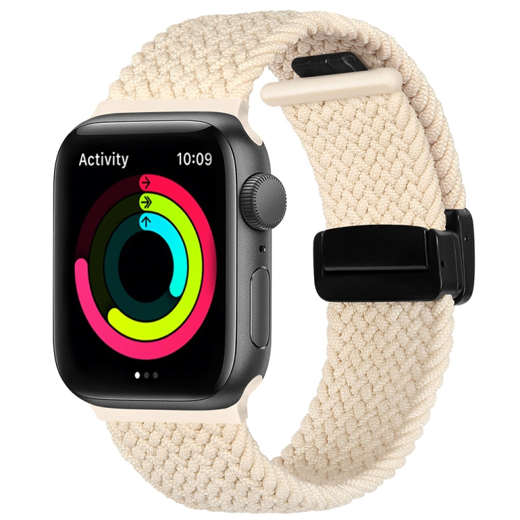 Magnetic Fold Clasp Woven Watch Band For Apple Watch 5 40mm(Starlight Color) - Watch Bands by PMC TechLife | Online Shopping South Africa | PMC TechLife