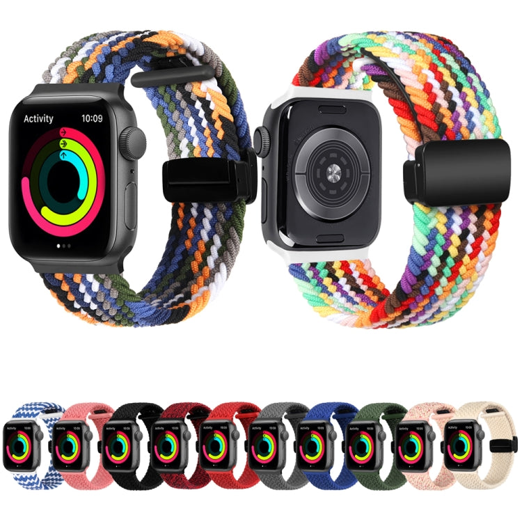Magnetic Fold Clasp Woven Watch Band For Apple Watch 5 40mm(Starlight Color) - Watch Bands by PMC TechLife | Online Shopping South Africa | PMC TechLife