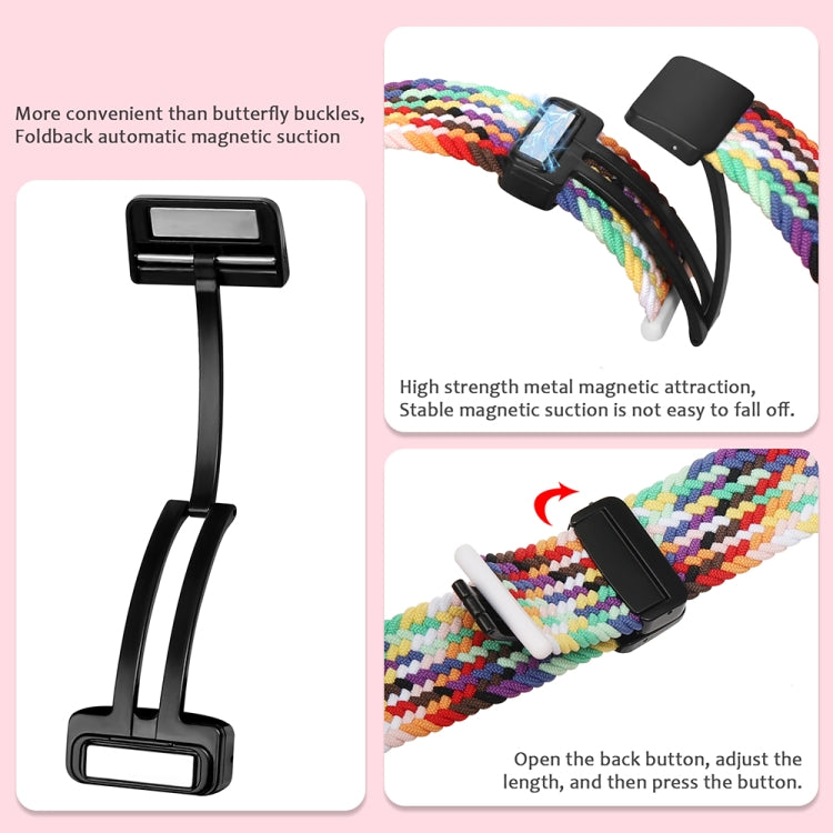 Magnetic Fold Clasp Woven Watch Band For Apple Watch 3 42mm(Black) - Watch Bands by PMC TechLife | Online Shopping South Africa | PMC TechLife