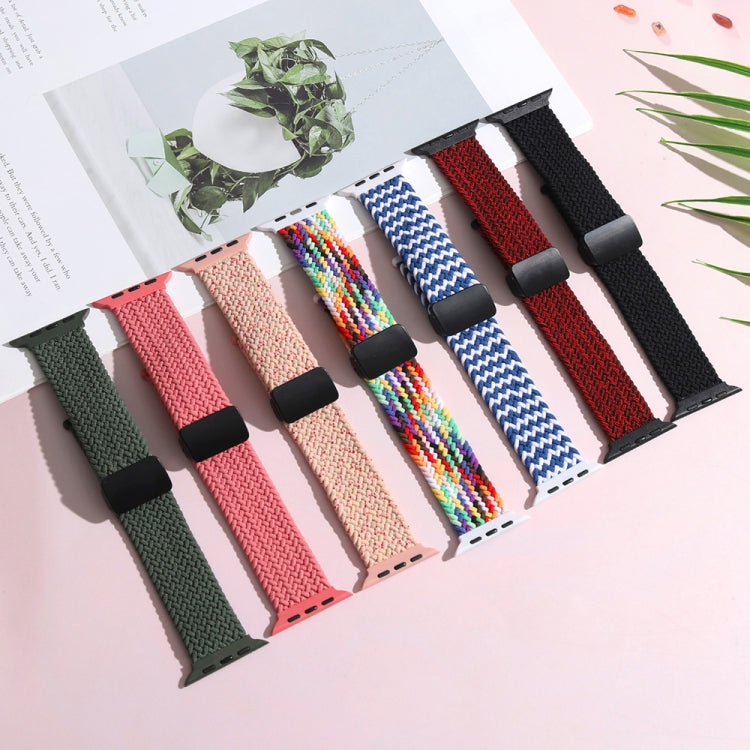 Magnetic Fold Clasp Woven Watch Band For Apple Watch 7 45mm(Grey) - Watch Bands by PMC TechLife | Online Shopping South Africa | PMC TechLife