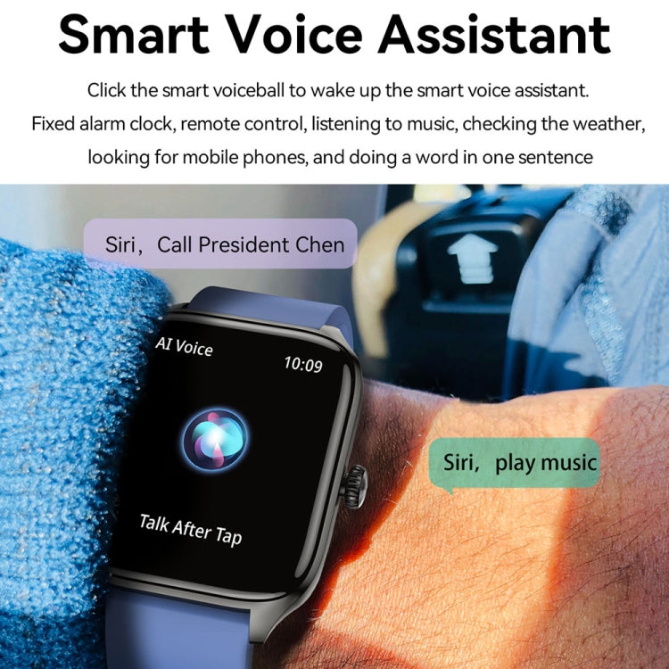 T19 Pro 1.96 inch IP67 Waterproof Silicone Band Smart Watch, Supports Dual-mode Bluetooth Call / Heart Rate Monitoring(Blue) - Smart Watches by PMC TechLife | Online Shopping South Africa | PMC TechLife