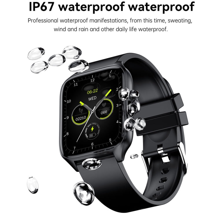 T19 Pro 1.96 inch IP67 Waterproof Silicone Band Smart Watch, Supports Dual-mode Bluetooth Call / Heart Rate Monitoring(Blue) - Smart Watches by PMC TechLife | Online Shopping South Africa | PMC TechLife