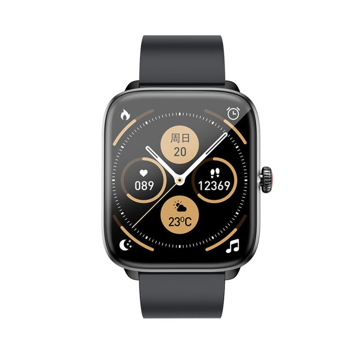 T20 1.96 inch IP67 Waterproof Silicone Band Smart Watch, Supports Dual-mode Bluetooth Call / Heart Rate Monitoring(Black) - Smart Watches by PMC TechLife | Online Shopping South Africa | PMC TechLife