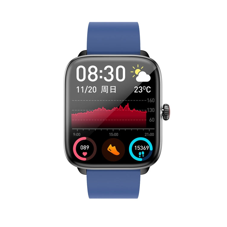 T20 1.96 inch IP67 Waterproof Silicone Band Smart Watch, Supports Dual-mode Bluetooth Call / Heart Rate Monitoring(Blue) - Smart Watches by PMC TechLife | Online Shopping South Africa | PMC TechLife