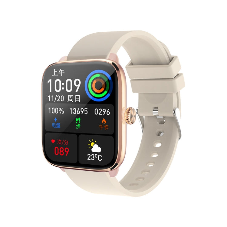 T20 1.96 inch IP67 Waterproof Silicone Band Smart Watch, Supports Dual-mode Bluetooth Call / Heart Rate Monitoring(Gold) - Smart Watches by PMC TechLife | Online Shopping South Africa | PMC TechLife