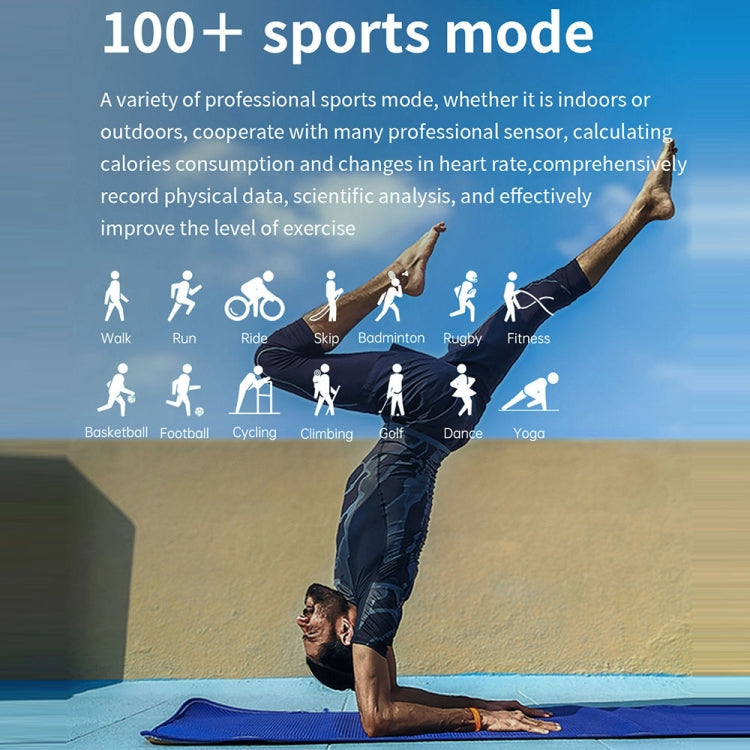 T20 1.96 inch IP67 Waterproof Silicone Band Smart Watch, Supports Dual-mode Bluetooth Call / Heart Rate Monitoring(Blue) - Smart Watches by PMC TechLife | Online Shopping South Africa | PMC TechLife