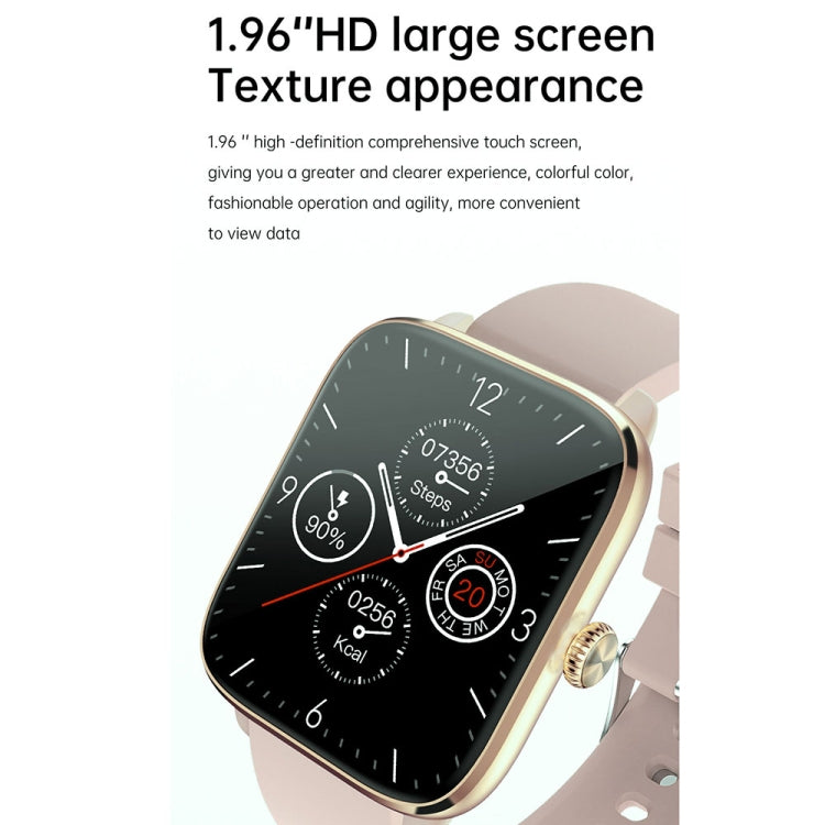 T20 1.96 inch IP67 Waterproof Silicone Band Smart Watch, Supports Dual-mode Bluetooth Call / Heart Rate Monitoring(Pink) - Smart Watches by PMC TechLife | Online Shopping South Africa | PMC TechLife